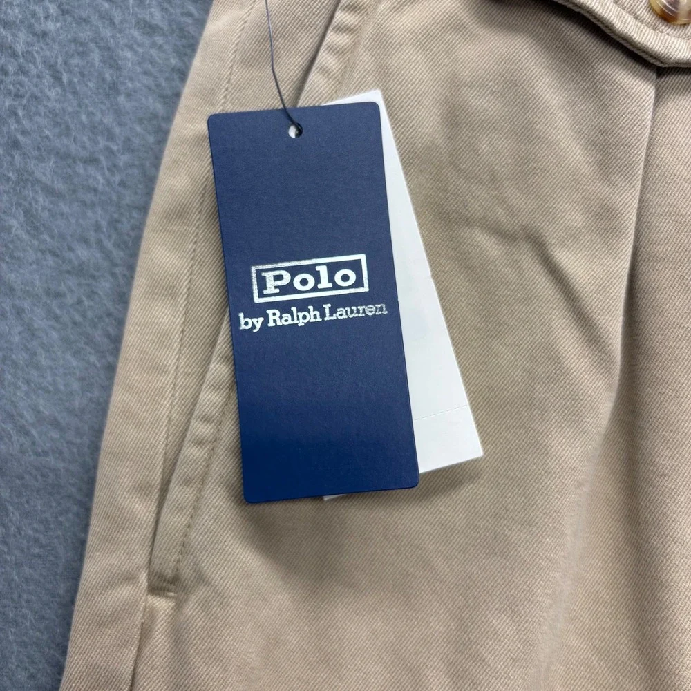 Polo Ralph Lauren Whitman Chino Khaki Pleated Relaxed Fit Mens Pants 36x32 NEW